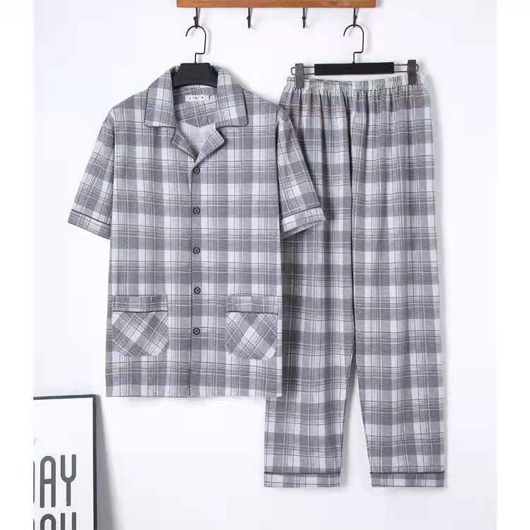 Đồ mặc nhà tặng bố - Bộ Pijama trung niên chất cotton đẹp