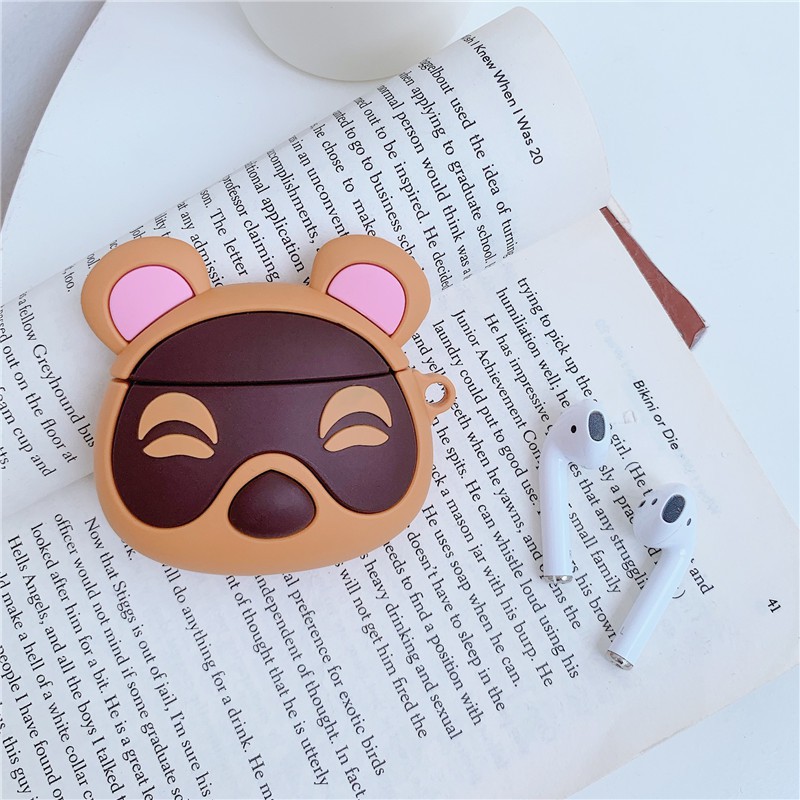 airpods case Nintendo Game Animal crossing cute cartoon raccoon airpods 1 2 pro protective cover