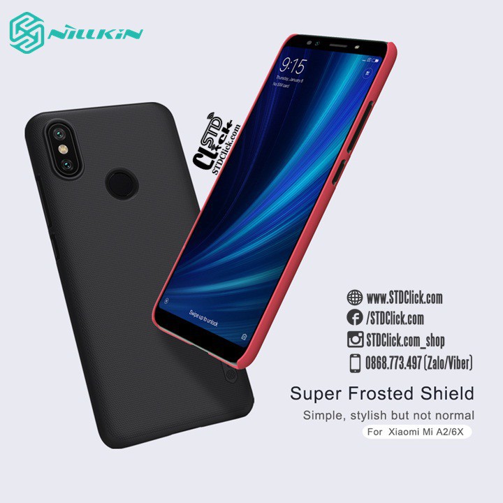 [Mã ELFLASH5 giảm 20K đơn 50K] ỐP LƯNG XIAOMI MI A2 - 6X NILLKIN NHỰA CỨNG CHÍNH HÃNG HÀNG CHUẨN