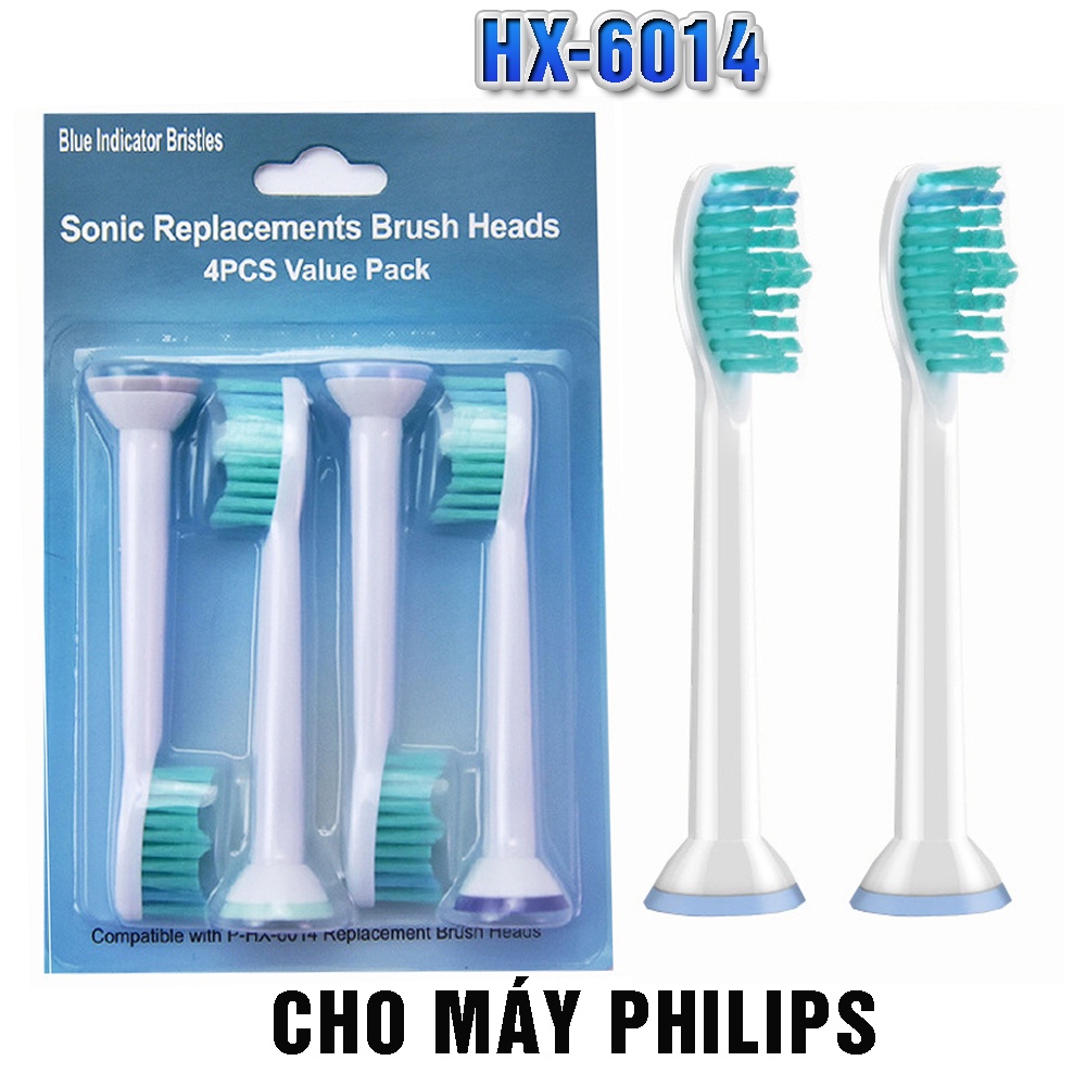 Cho máy Philips Sonicare, C3/HX-6014 - PREMIUM Plaque Control,  Bộ 4 đầu bàn chải đánh răng điện Minh House