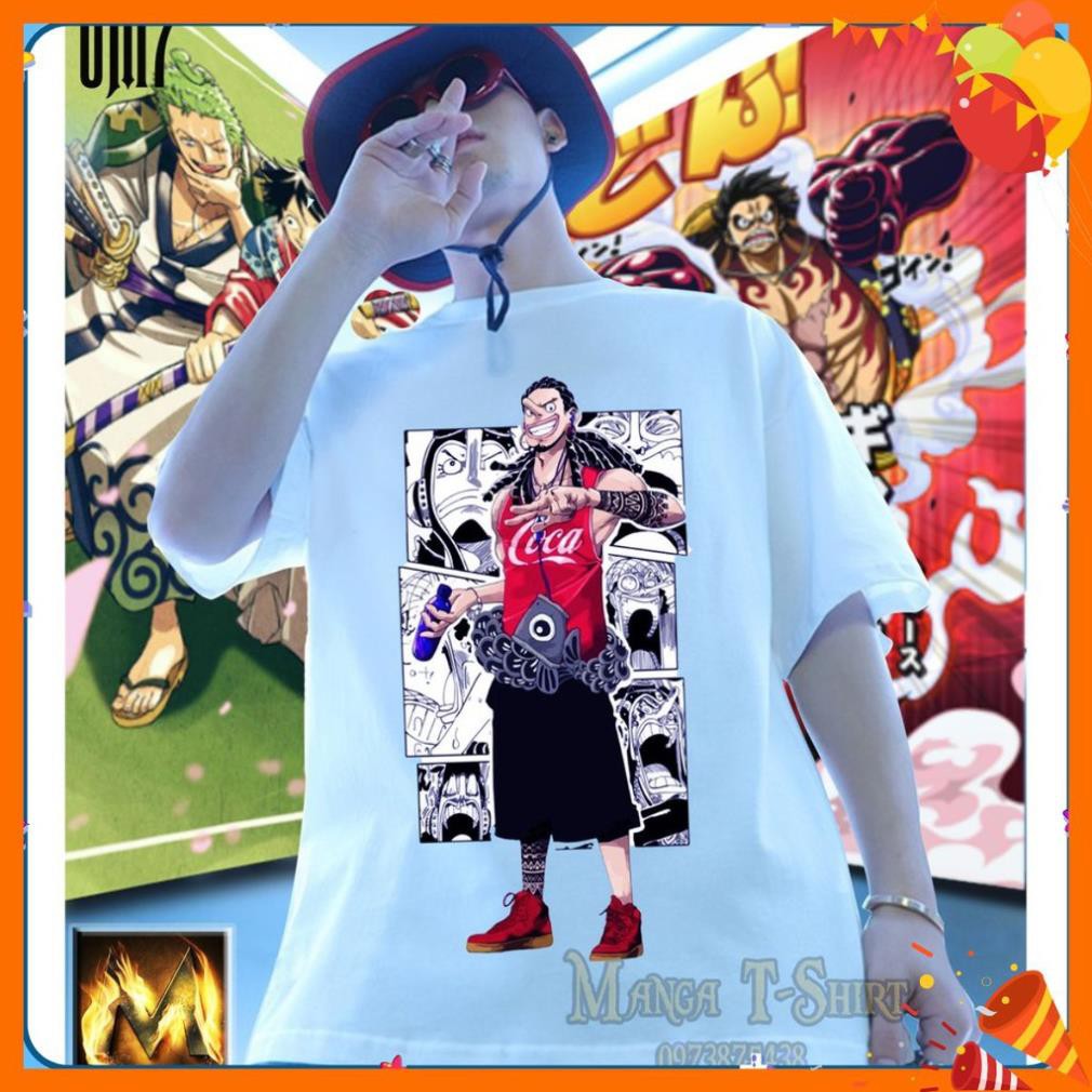 (FULL SIZE + ẢNH THẬT) Áo thun ONE PIECE OM7 tay lỡ OVERSIZE UNISEX (2 Màu ĐEN-TRẮNG)