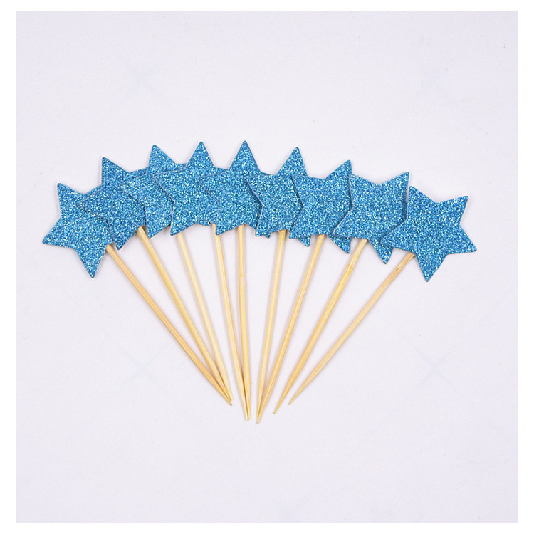 Set 50 Que Cắm Trang Trí Bánh Hình Ngôi Sao 2.5cm