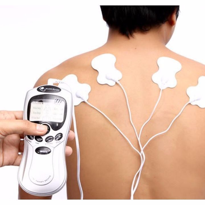 Máy massage điện xung Health Herald SYK-208 4 miếng dán màu trắng cao cấp