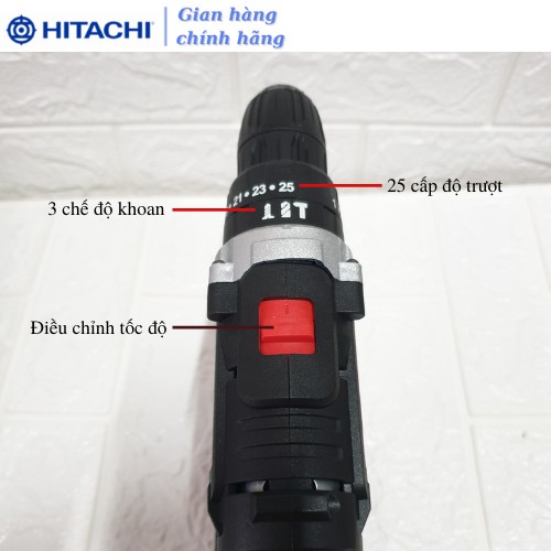 [Chính Hãng] Máy Khoan Pin Hitachi 36V 3 chức năng, 2 pin- Khoan tường, Bắt Vít Tặng bộ phụ kiện 24 chi tiết