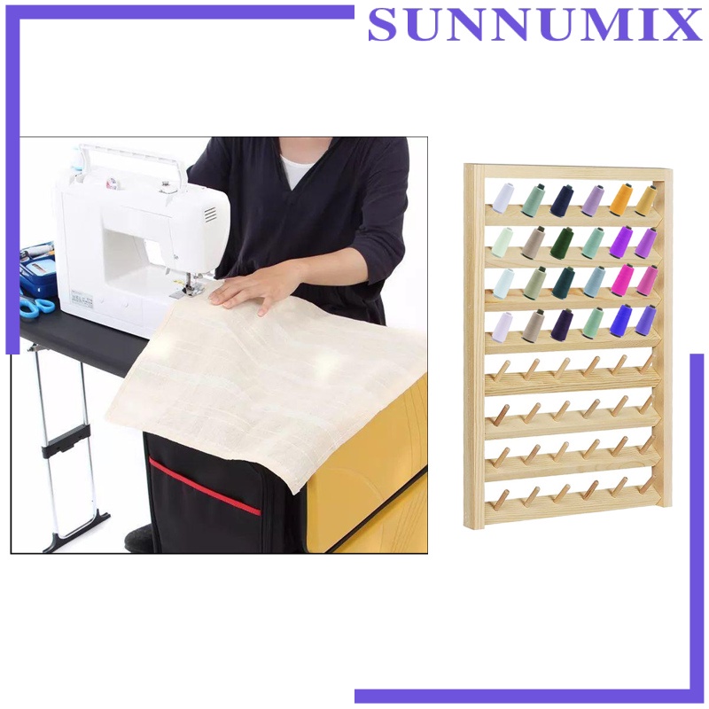 [SUNNIMIX] Multi-Spool Sewing Thread Rack, Wall-Mounted Sewing Thead Holder, Organizer Shelf for Mini Sewing, Quilting, Jewelry, Embroidery