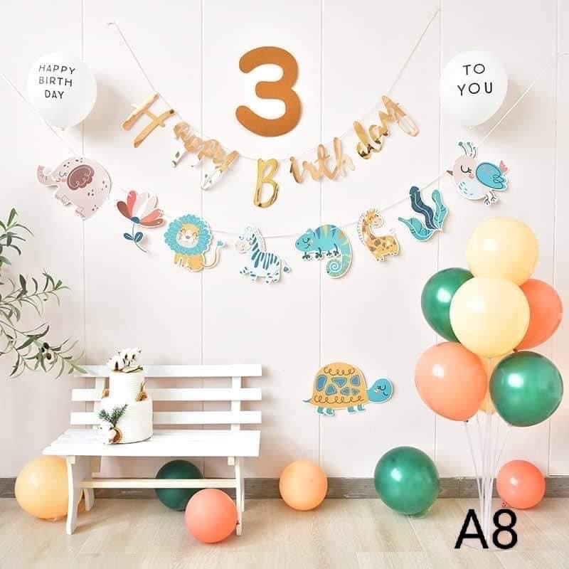 Set trang trí Sinh Nhật cho bé phong cách Hàn Quốc
