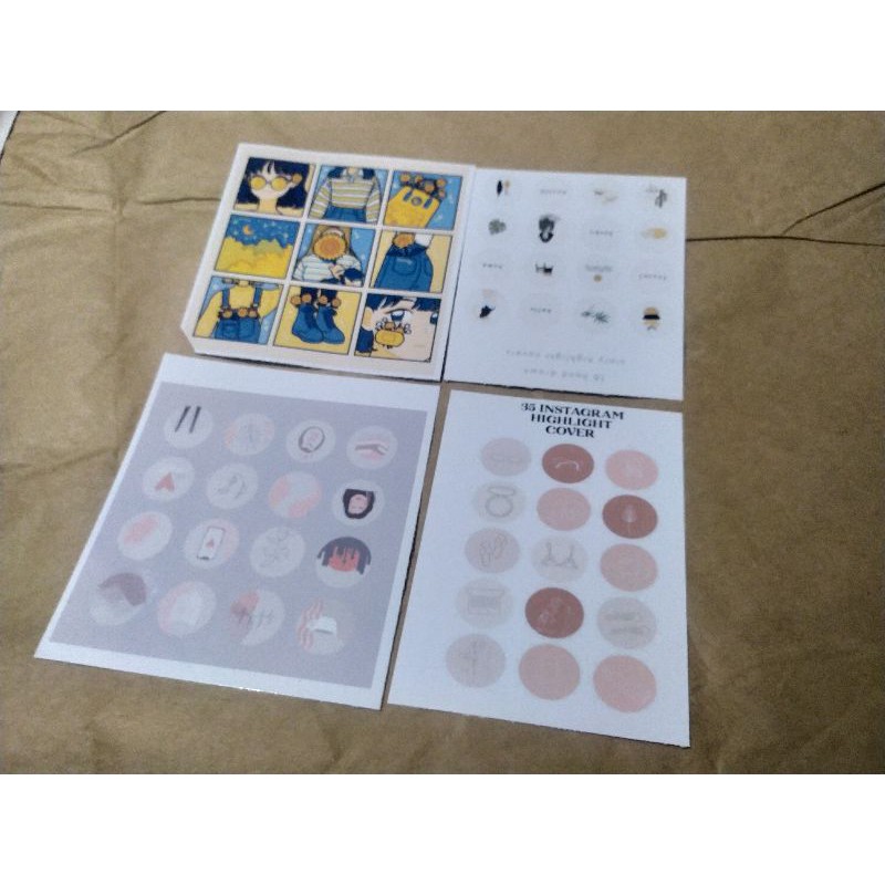 4 tờ bullet journal trang trí