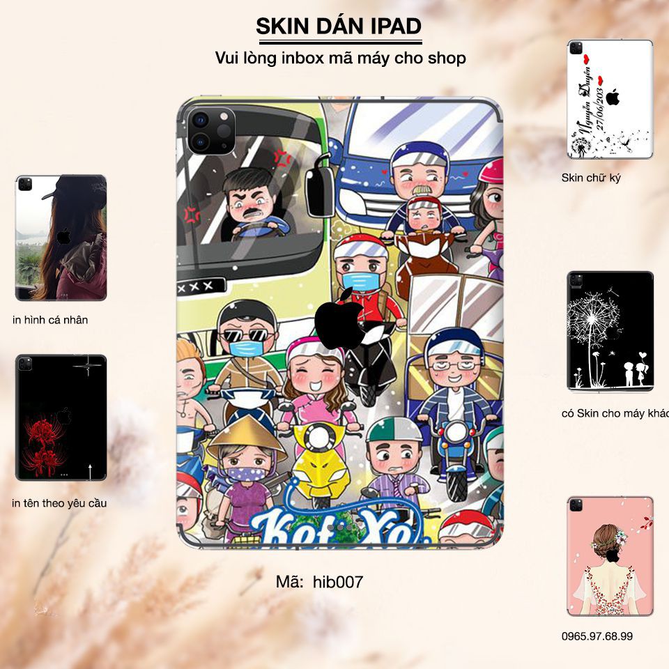 Skin dán iPad in hình Kẹt xe ở Sài Gòn - Chib007 (inbox mã máy cho Shop)