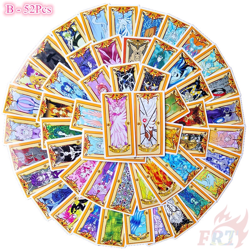 Bộ 15/52 miếng sticker hình thẻ bài Kinomoto Sakura LI SYAORAN CERBERUS trong phim anime Card Captor SAKURA Series 03