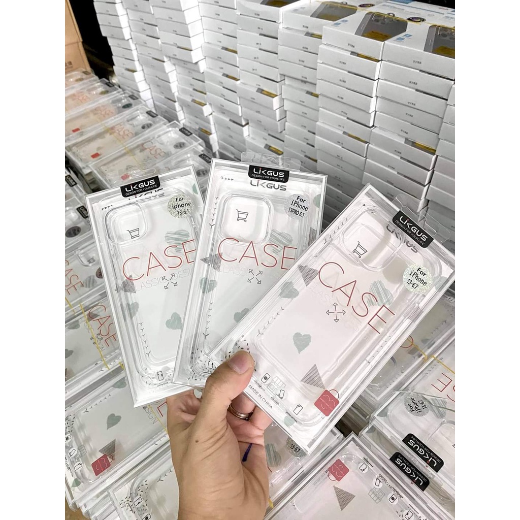 - Ốp LIKGUS bất tử chống sốc lưng meka viền PTU dẻo Iphone 13/ 13 pro/ 13 promax/ 14/ 14promax  không ố màu