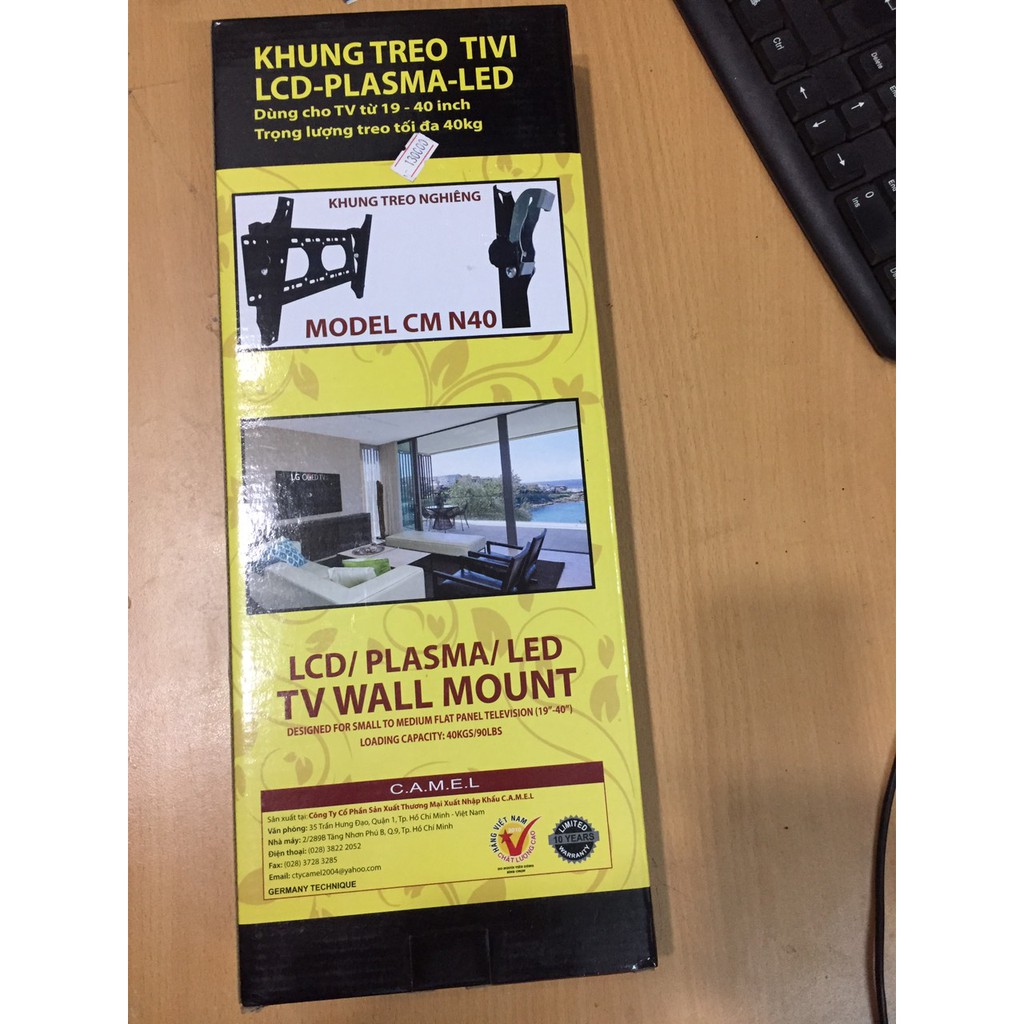 Giá treo tivi,khung treo chỉnh độ nghiêng, gật gù 19'-40" CAMEL