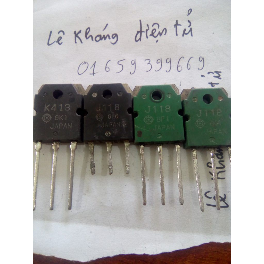 K413 J118 Cặp sò Transisto xanh đen