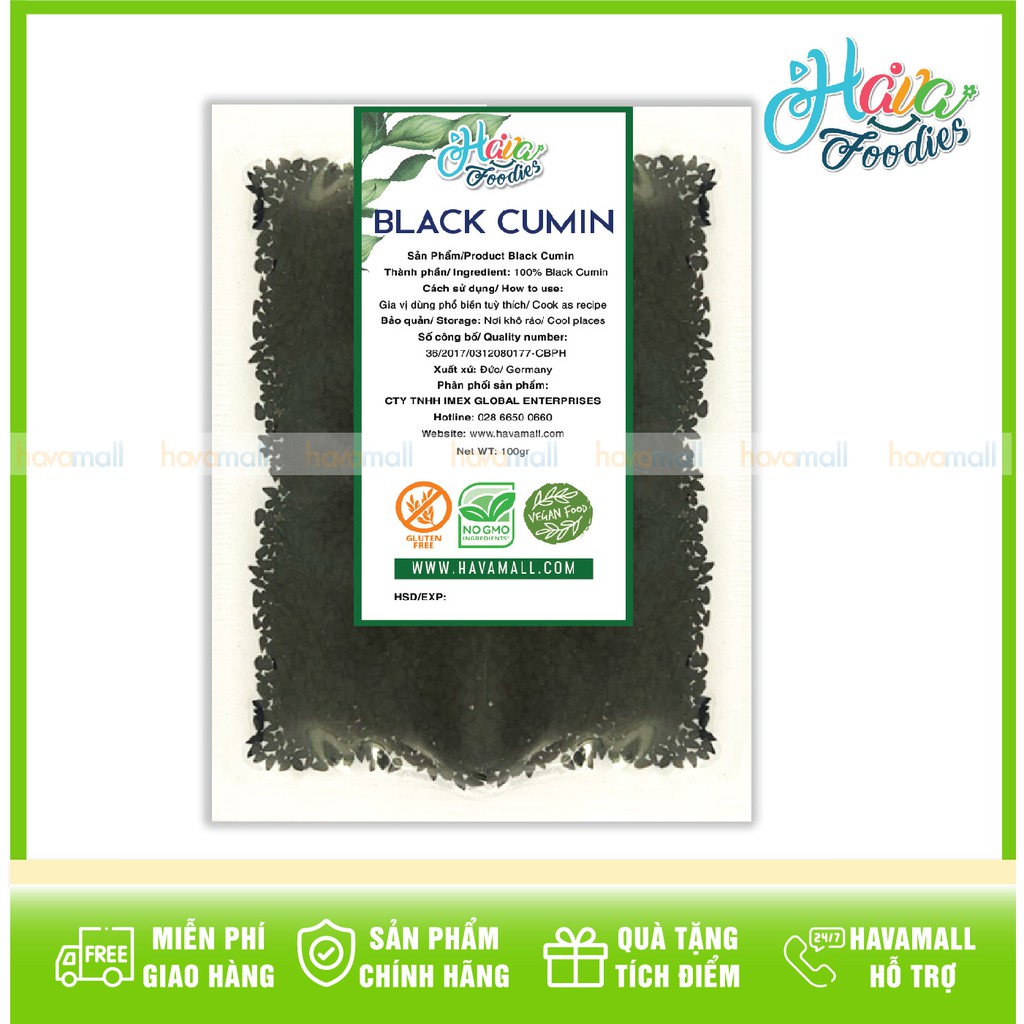 Hạt Thì Là Đen Túi 100gr - Black Cumin Seed