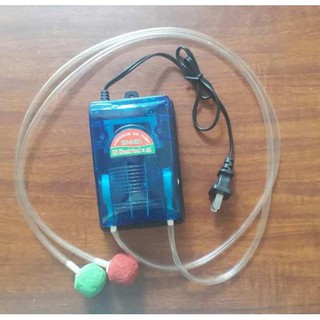 Máy sủi khí oxy bể cá 2 vòi rs 348a rất bền tặng kèm 2 dây sủi + 2 quả sủi/ máy sủi khí oxy bể cá 1 vòi rs 248a