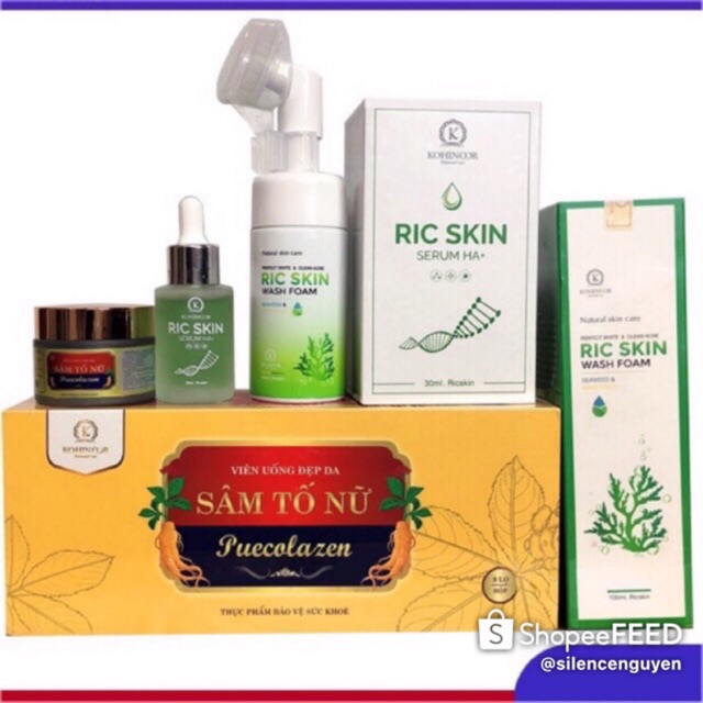 SÂM TỐ NỮ + serum + sữa rửa mặ RÍCKIN♥️♥️♥️👍