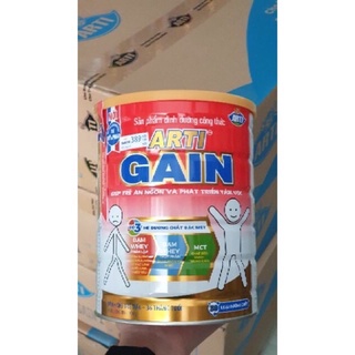 (tặng 1 ly thủy tinh) Sữa bột arti Gain lon 900g - màu đỏ
