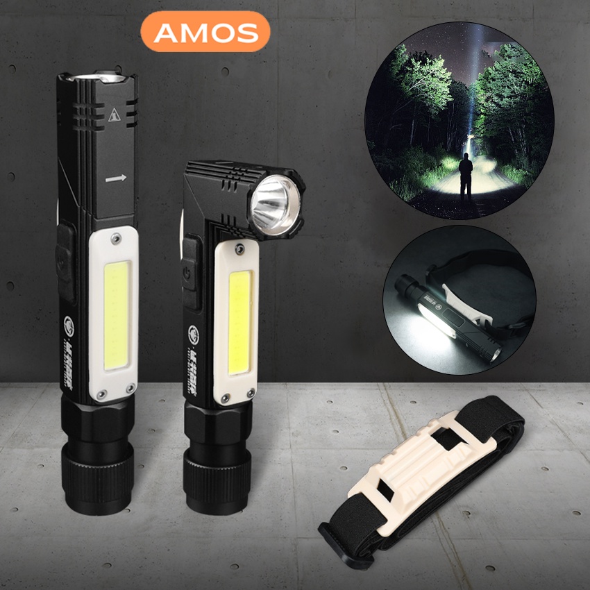 Đèn pin siêu sáng mini AMOS Giải pháp đèn soi đêm số 1 cho những ai hay đi tối