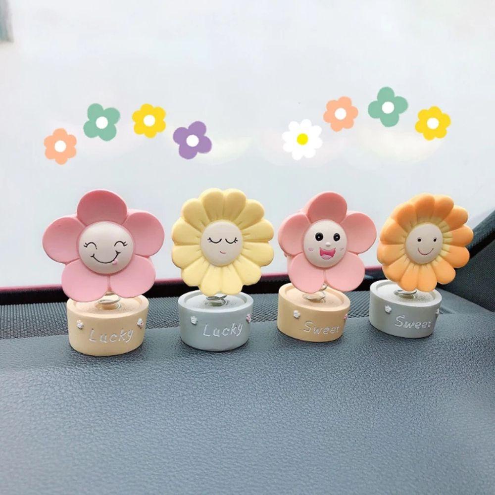 Búp Bê Hoa Hướng Dương Lắc Đầu Dễ Thương Dùng Trang Trí Xe Hơi