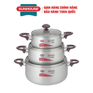 Mua Bộ nồi anod Sunhouse SH8833QT  thân nồi làm chất liệu Anod cao cấp  an toàn sức khỏe