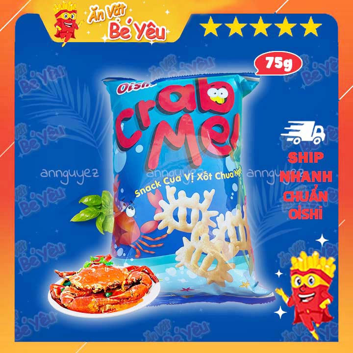 Bim bim Oishi snack cua vị sốt chua ngọt 75g siêu to khổng lồ