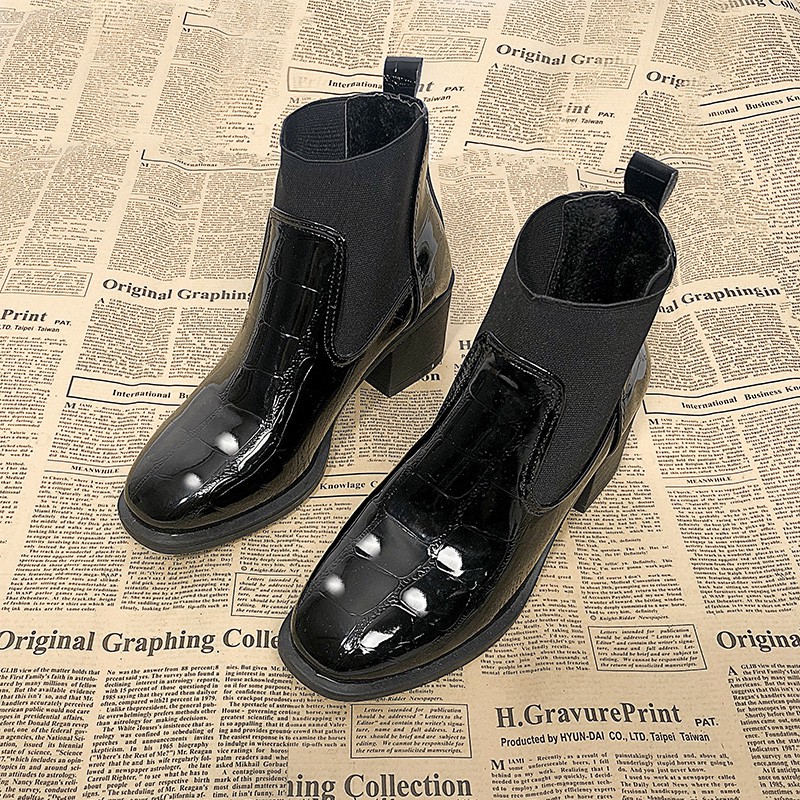 D221- boots nữ cổ lưng, bốt nữ da bóng hàng Quảng Châu cao cấp kèm ảnh thật | BigBuy360 - bigbuy360.vn