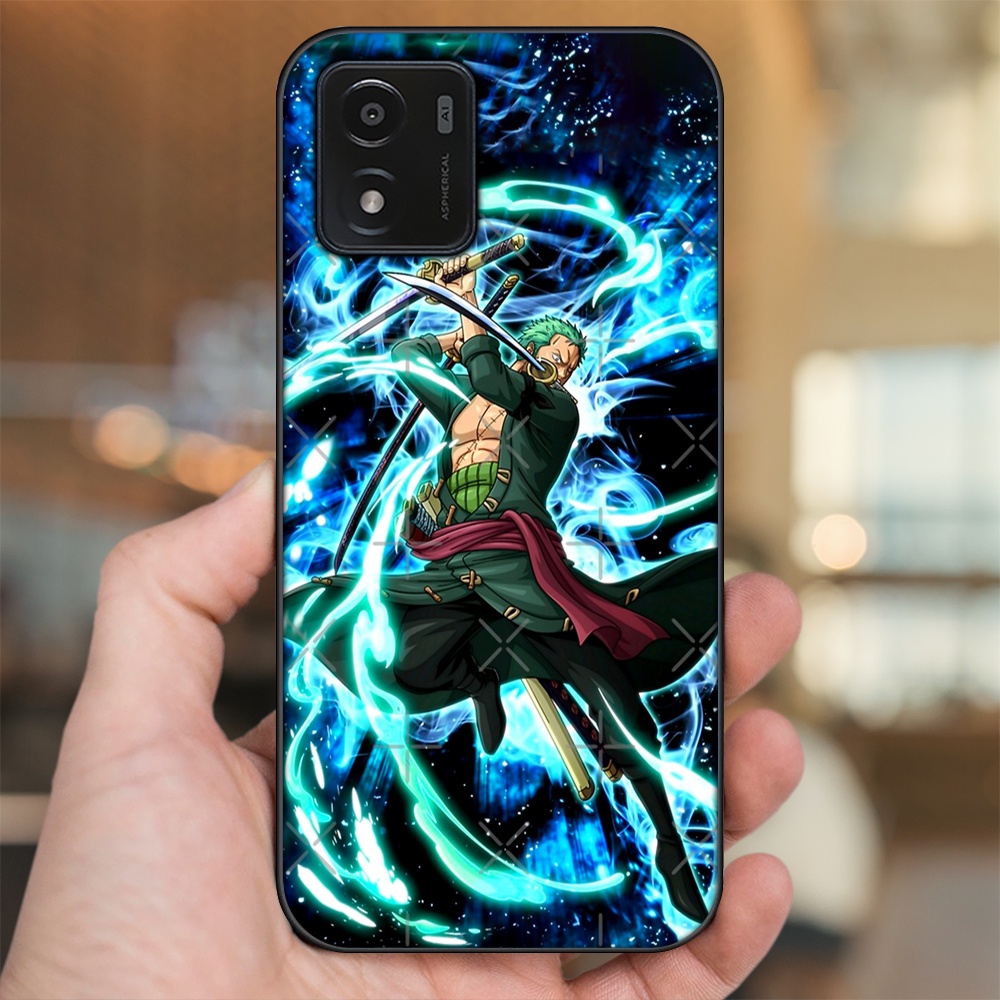 Ốp lưng Vivo Y01 viền đen in hình Zoro One Piece