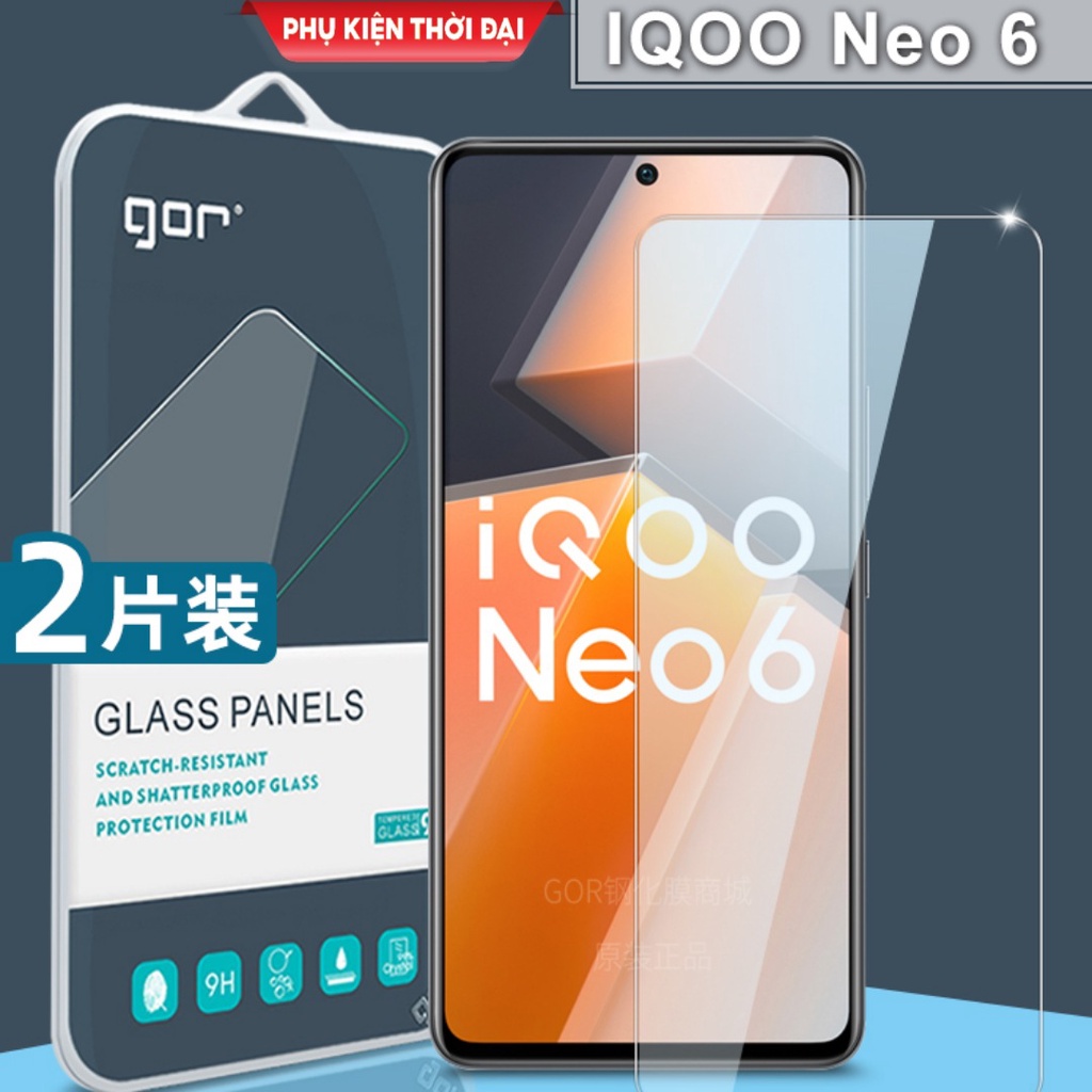Cường lực iQOO Neo 6 hiệu Gor trong suốt trơn mượt hạn chế vân tay ( tặng keo mép )