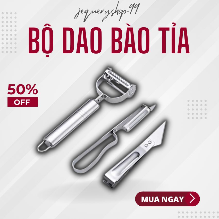 Bộ 3 dao tỉa nạo rau củ đa năng bằng inox - vô cùng tiện lợi jequeryshop99