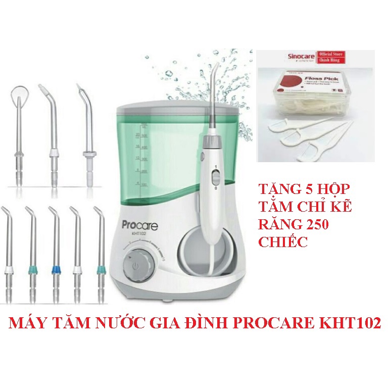 Máy tăm nước Procare KH102 + Tặng 5 hộp tăm chỉ kẽ răng