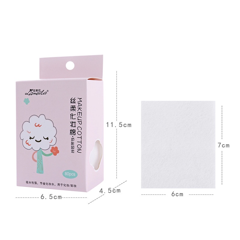 [Hàng mới về] Hộp 80 miếng bông tẩy trang chất liệu vải cotton không dệt | WebRaoVat - webraovat.net.vn