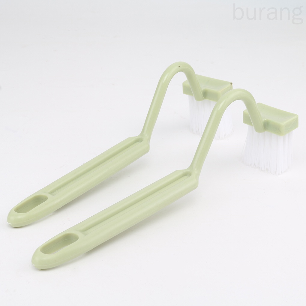 Set 2 bàn chải vệ sinh toilet thiết kế tay cầm hình S tiện dụng