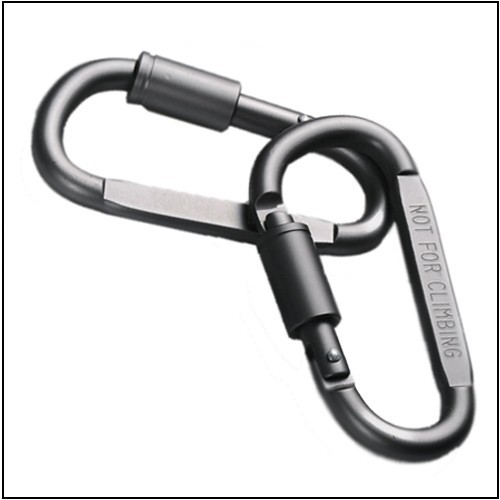 Móc Đa Năng Móc Khóa Nhôm Đi Phượt Carabiner Chữ D Khoá Xoay 8cm.