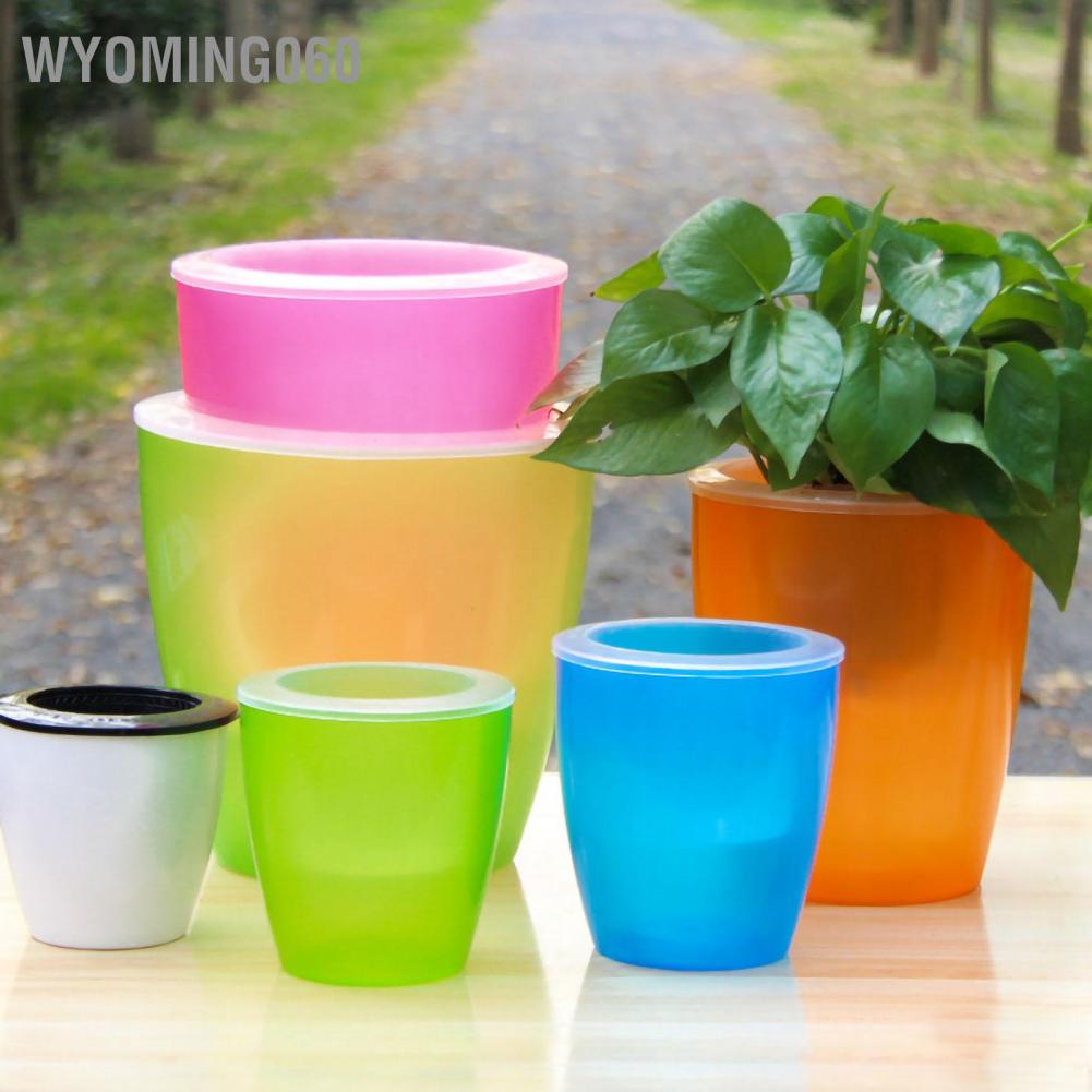 Chậu trồng hoa tròn Tự hấp thụ nước Chậu nhựa PP với giỏ trồng cây Dây bông