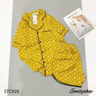ĐỒ BỘ PIJAMA ĐÙI vải lụa satin cực sang