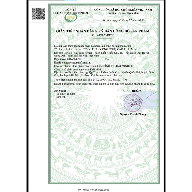 Bình Vị Thái Minh lọ 80 viên