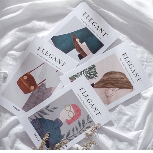 Part01-Tấm postcard Cute trang trí, Bìa decor xinh xắn dùng làm phụ kiện chụp ảnh size 15x20cm