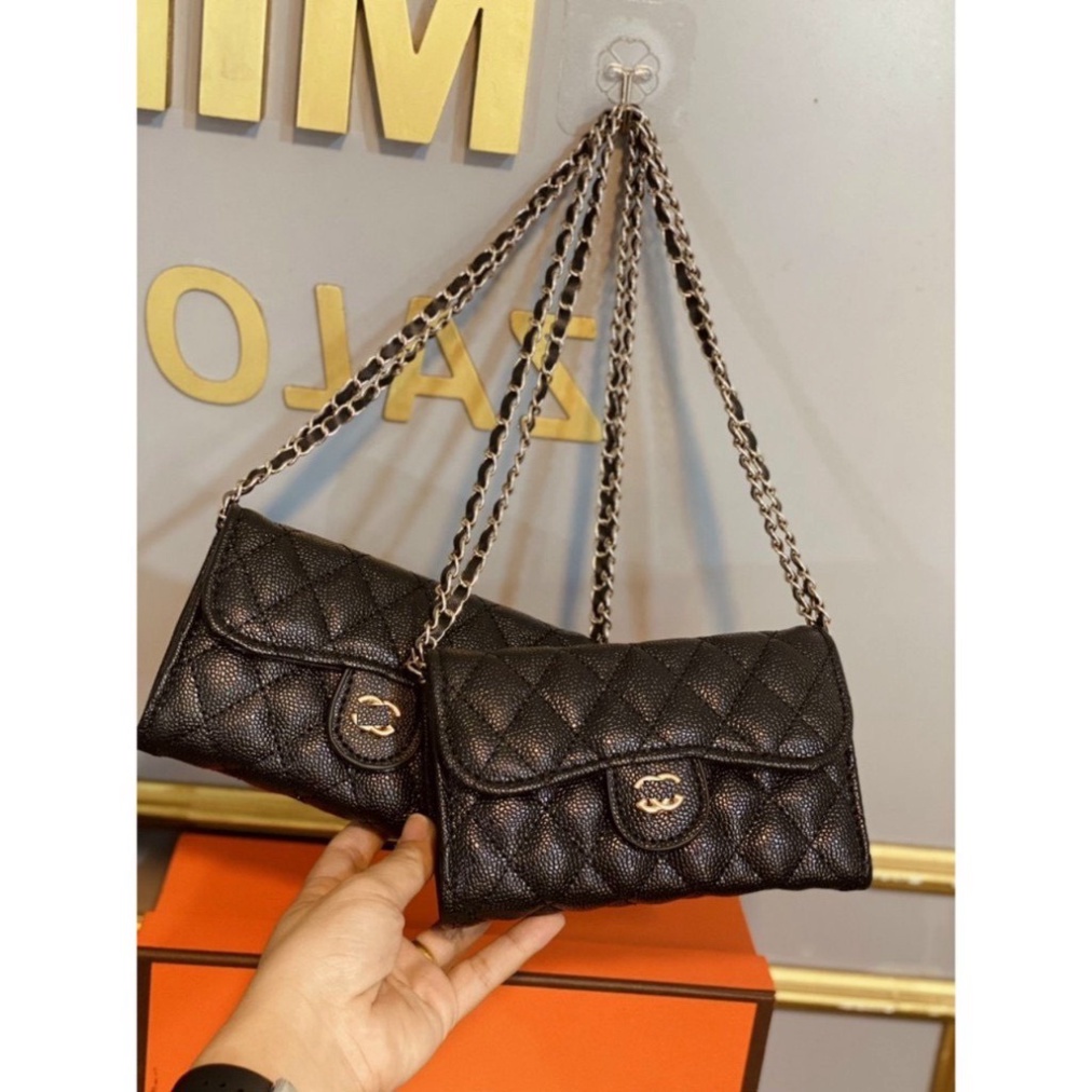 Túi Ví Đeo Chéo Nữ , Bóp Cầm Tay Thời Trang Họa tiết quả trám  Da Sần Đi Chơi Sang Chảnh Đựng Vừa Điện Thoại -MTA990