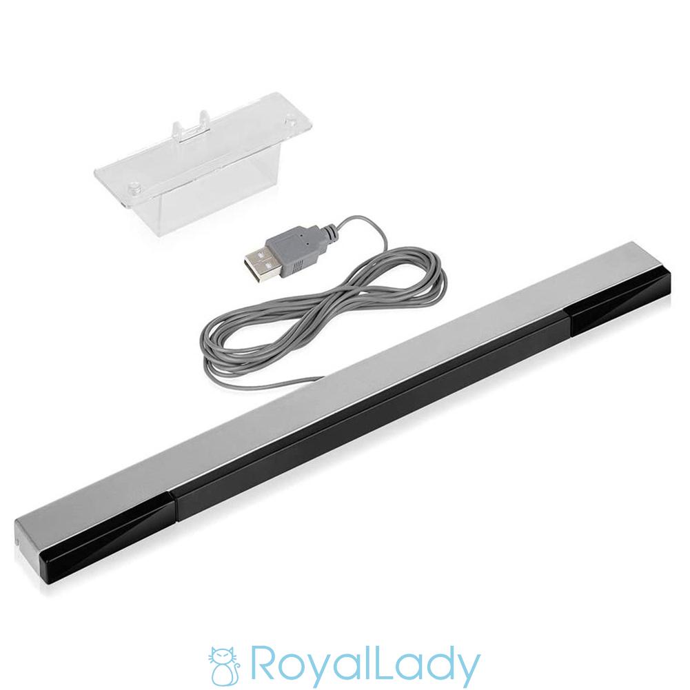 #ROYALLADY#USB Wired Infrared Ray IR Sensor Bar For N s Wii / Wii U / PC + Stand Plug and play