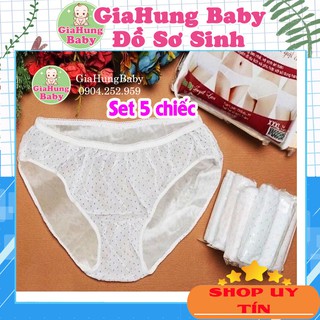 Quần lót giấy sau sinh 5 chiếc💖 𝑭𝑹𝑬𝑬𝑺𝑯𝑰𝑷 💖quần lót một lần,quần lót giấy cho mẹ sau sinh set 5 chiếc