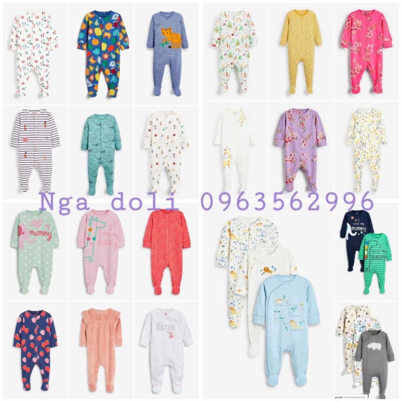 Body liền tất sleepsuit Next - Body Nỉ cho bé (HÀNG CÓ SẴN)