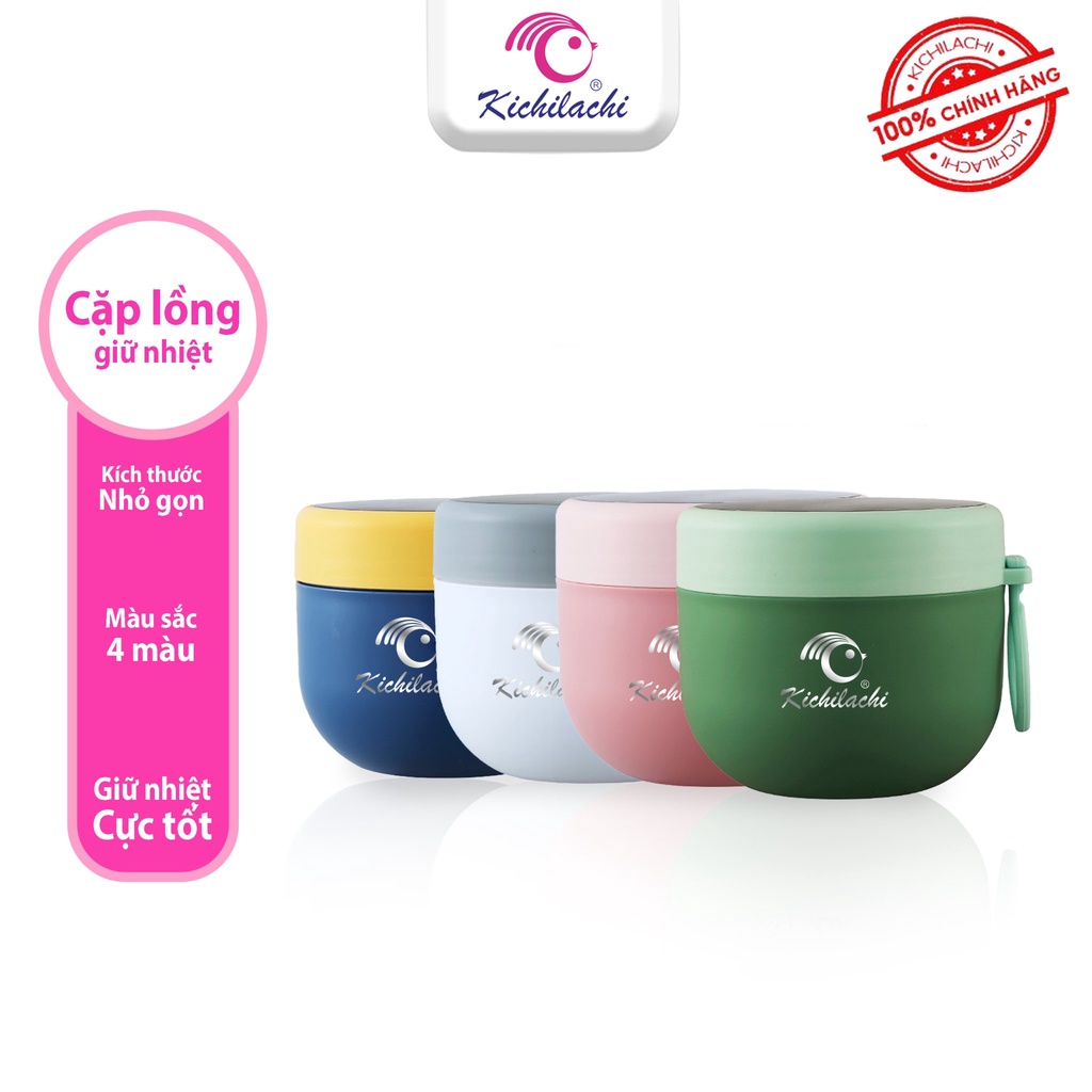 Bình ủ cháo, giữ nhiệt, cặp lồng đựng cháo KICHILACHI chính hãng 600ml