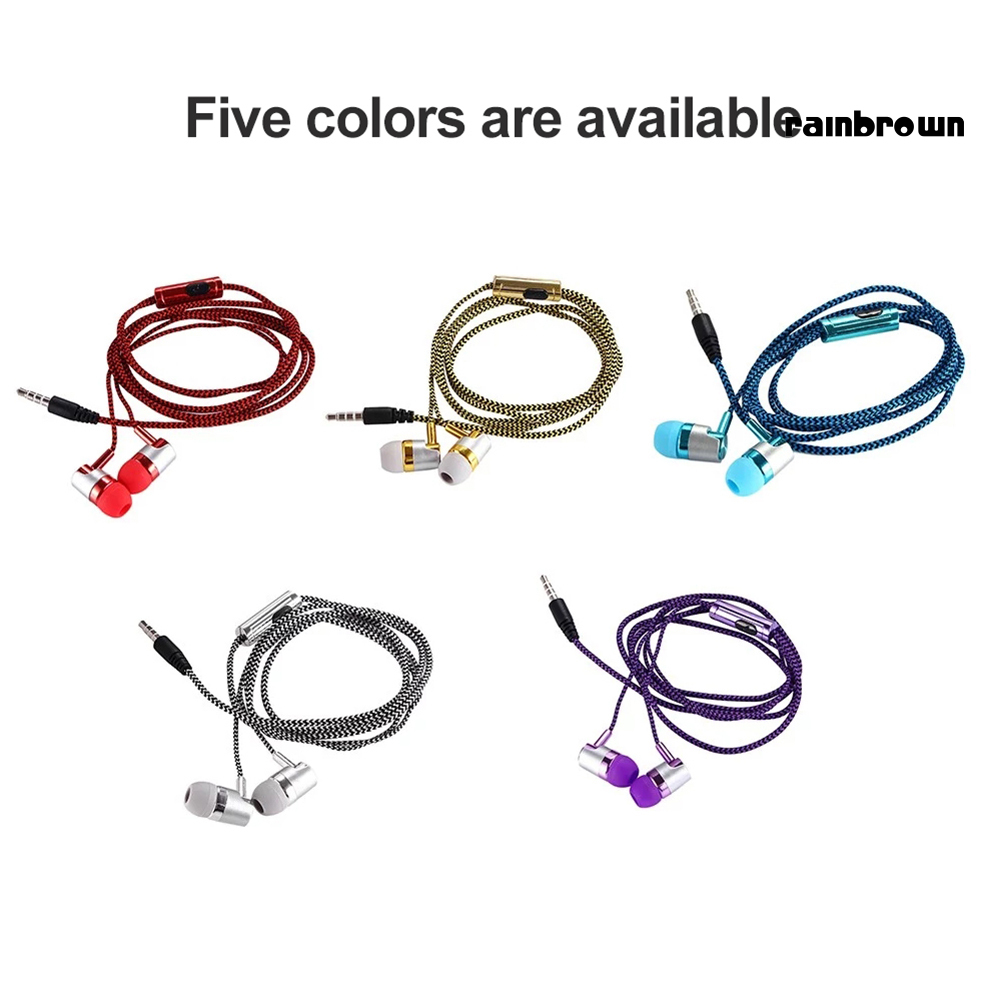 /REJ/ 3.5mm Wired In-ear Stereo Music Earphone Earpiece Hands-free Mic for Smart Phone