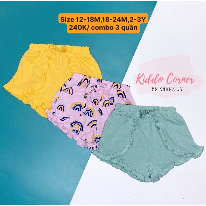 [KIDDO] Set hè bé gái ba lỗ chất liệu cotton mềm mịn, không thấm mồ hôi, nhãn hiệu Tu Clothing cực đẹp ❤️