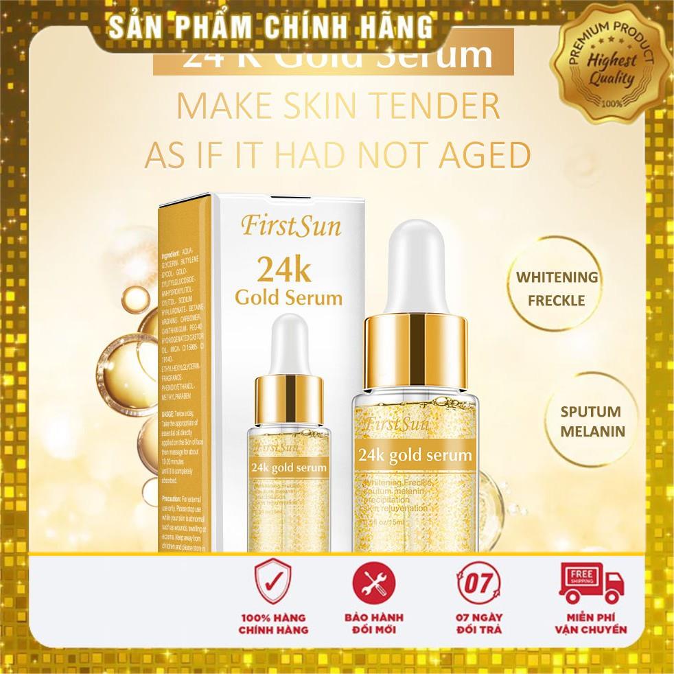 Serum Dưỡng Da Mạ Vàng 24k, tinh chất nâng cơ, dưỡng ẩm, chống nhăn