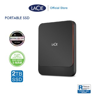 Ổ Cứng Di Động SSD Lacie Portable 2TB USB-C + Rescue "Gói cứu dữ liệu"