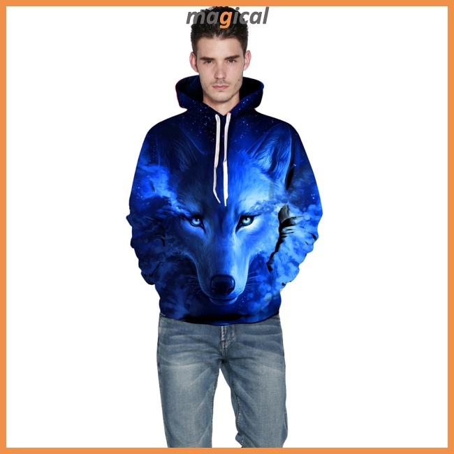 Áo hoodie in hình sói xanh 3D cho nam nữ | BigBuy360 - bigbuy360.vn