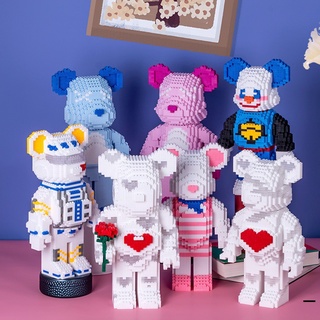 Bộ đồ chơi lắp ghép gấu BearBrick cỡ lớn 34cm tặng kèm búa lắp ráp, Bộ đồ chơi lắp ráp gấu BearBrick