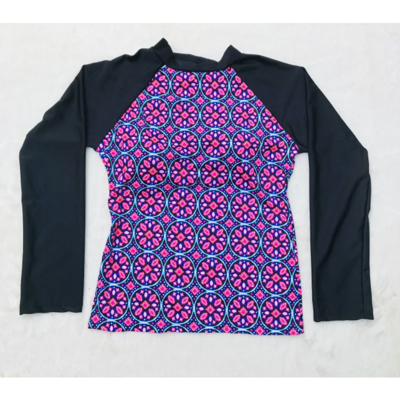 Bộ Bơi Nữ Áo Tay Dài Màu Kèm Quần Đen Dài Nhiều Mẫu,Áo sẵn mút ngực free size 40 đến 60 ký