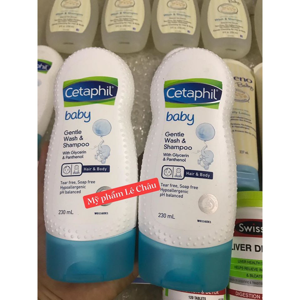 ( Chuẩn bill) SỮA TẮM GỘI CHO BÉ Cetaphil Gentle Baby Wash and Shampoo 230ml