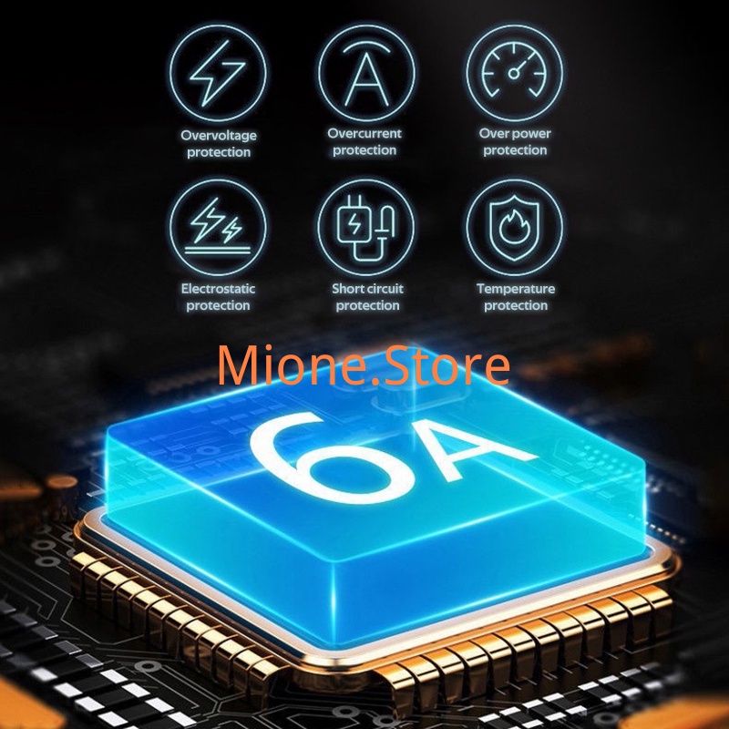 Cáp Sạc Nhanh 100W Mione Cáp Sạc Nhanh Chân USB Type C 6A 7A 66W 100w USB Sang Type C Dài 1M 2M Cho Adroid HUAWEI Xiaomi